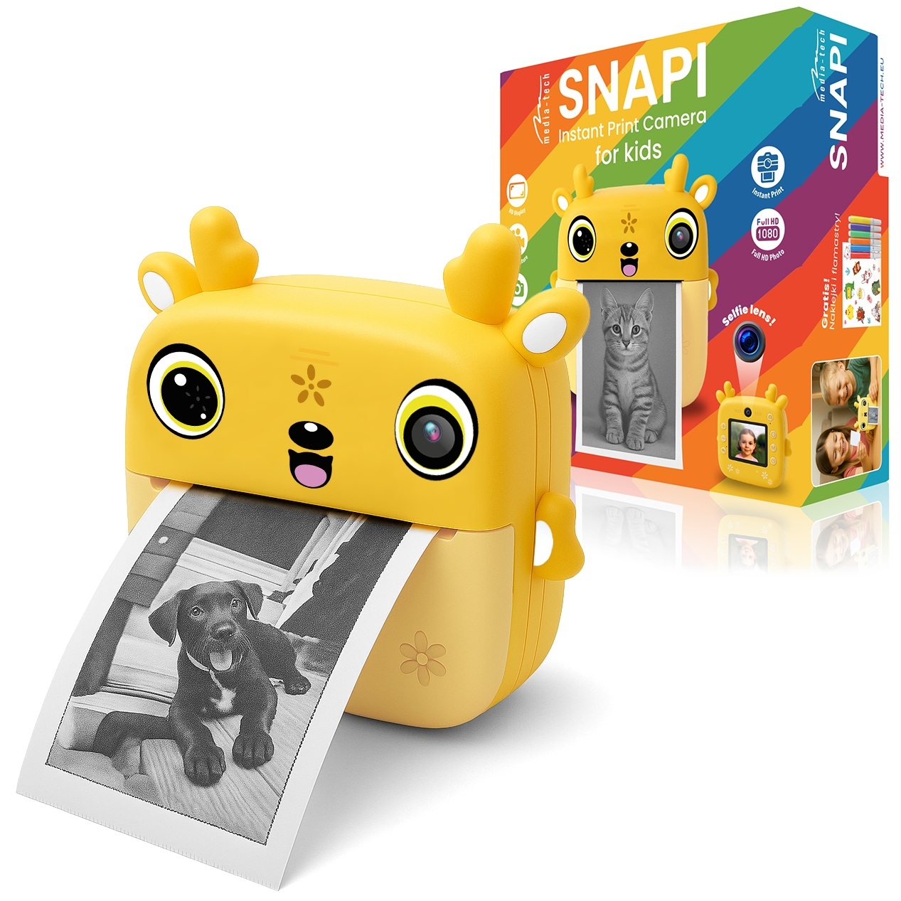 Dječja Kamera s Termalnim Printerom Fotografija | Žuta | Mediatech 1 mt4108