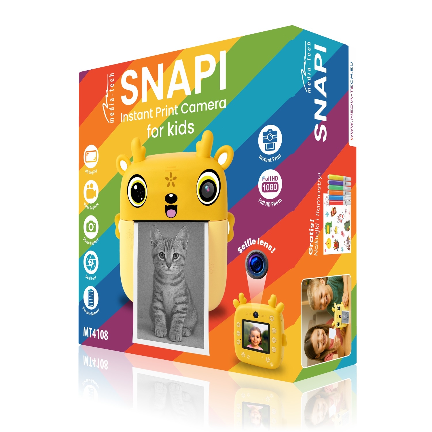 Dječja Kamera s Termalnim Printerom Fotografija | Žuta | Mediatech 13 mt4108 12