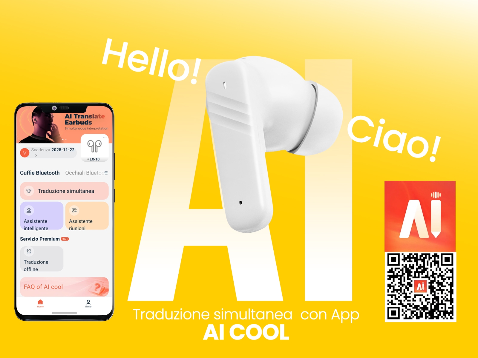 Bluetooth Slušalice | AI Simultano Prevođenje | Touch Zaslon | TREVI 3 trvear100aid0 2