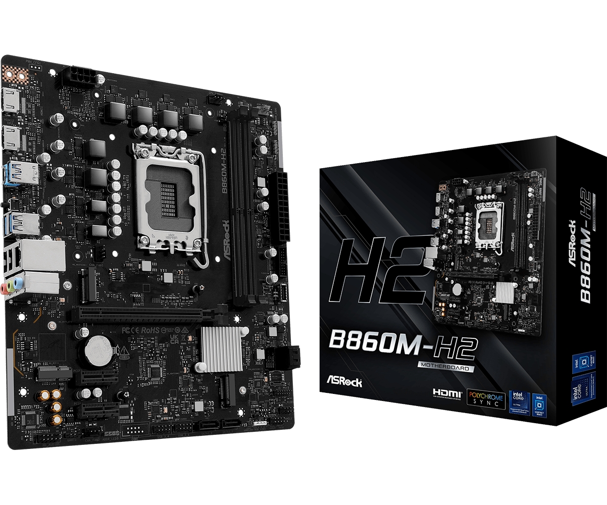 ASROCK MB B860M-H2 | B860 | DDR5 | micro ATX 1 C B860M H2