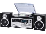 Gramofon | Kasetofon | CD Player | DAB+ | Bluetooth | 25W | Crni | TREVI