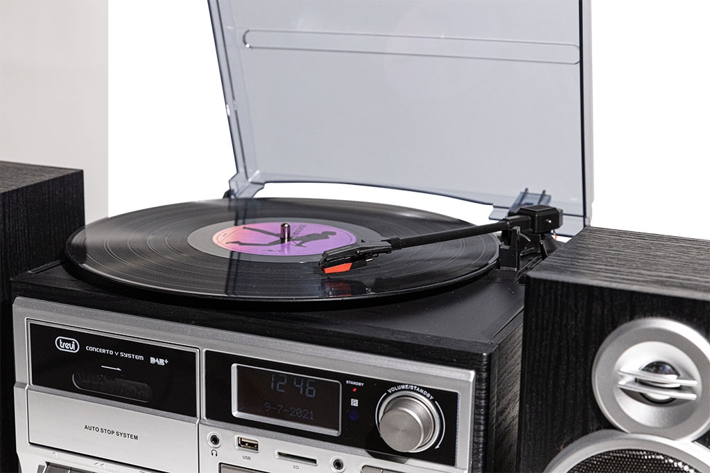 Gramofon | Kasetofon | CD Player | DAB+ | Bluetooth | 25W | Crni | TREVI 4 trv0t107200 3