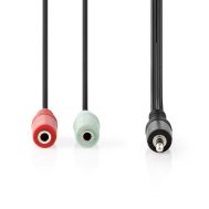 Audio Kabel | 3.5 mm M - 2x 3.5 mm Ž | 0.20 m | Box Pack | NEDIS