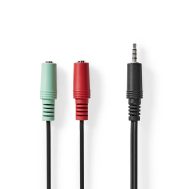 Audio Kabel | 3.5 mm M - 2x 3.5 mm Ž | 0.20 m | Box Pack | NEDIS 6 cagb22150bk02 1