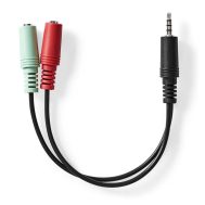 Audio Kabel | 3.5 mm M - 2x 3.5 mm Ž | 0.20 m | Box Pack | NEDIS 7 cagb22150bk02 2