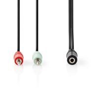 Audio Kabel | 2x 3.5 mm M - 3.5 mm Ž | 0.20 m | Box Pack | NEDIS 5 cagb22160bk02 1