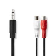 Audio Kabel | 3.5mm M - 2x RCA Ž | 0.20 m | Box Pack | NEDIS