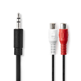 Audio Kabel | 3.5mm M - 2x RCA Ž | 0.20 m | Box Pack | NEDIS 1 cagb22250bk02