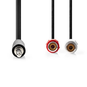 Audio Kabel | 3.5mm M - 2x RCA Ž | 0.20 m | Box Pack | NEDIS 2 cagb22250bk02 1