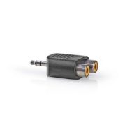 Audio Adapter | 3.5 mm M - 2x RCA Ž | Stereo | Box Pack | NEDIS 7 cagb22940bk 2