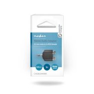 Audio Adapter | 3.5 mm M - 2x RCA Ž | Stereo | Box Pack | NEDIS 8 cagb22940bk 3