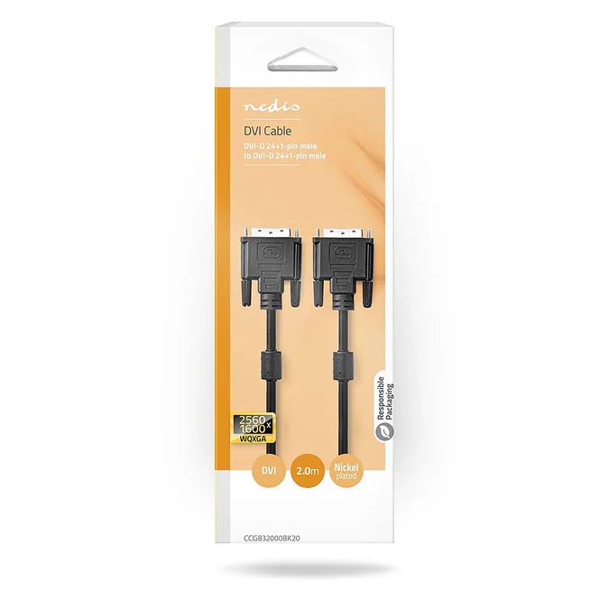 DVI-D Kabel | 24+1-Pin | 2.0 m | Box Pack | NEDIS 3 ccgb32000bk20 2