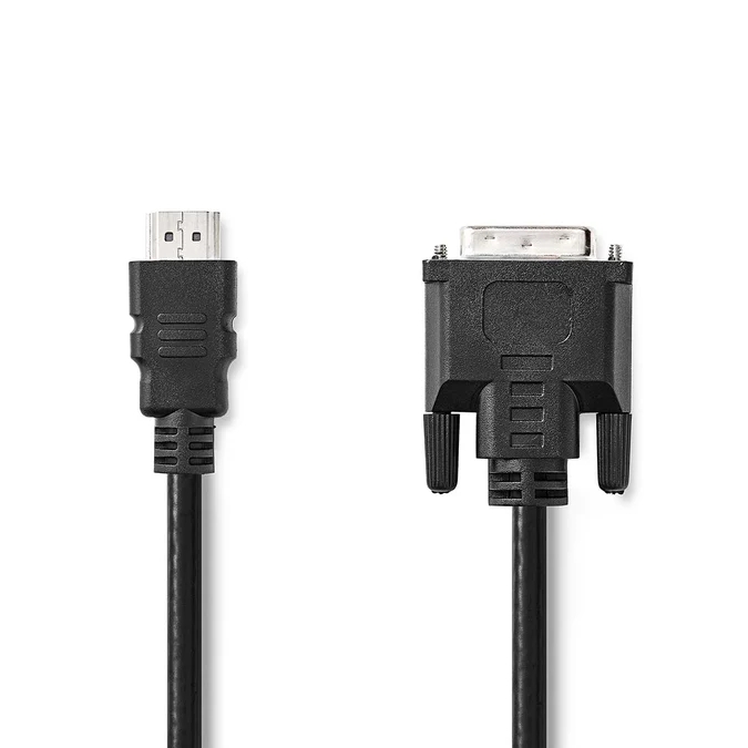 HDMI to DVI Kabel | HDMI M - DVI-D 24+1-Pin M | 2.0 m | Box Pack | NEDIS 1 ccgb34800bk20