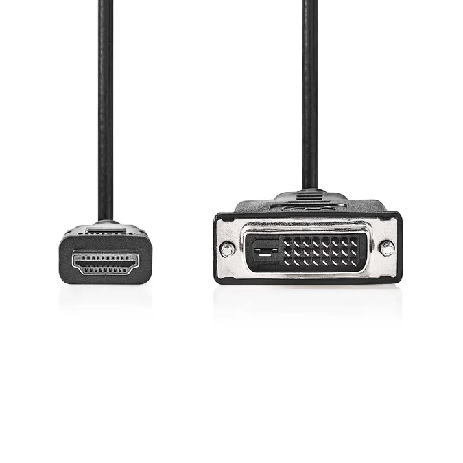 HDMI to DVI Kabel | HDMI M - DVI-D 24+1-Pin M | 2.0 m | Box Pack | NEDIS 2 ccgb34800bk20 1