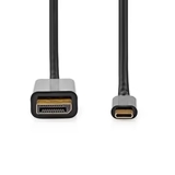 USB 3.2 Gen1 Type-C to DisplayPort Kabel | 4K@60Hz | 2.0 m | Box Pack | NEDIS 2 ccgb64352bk20 1