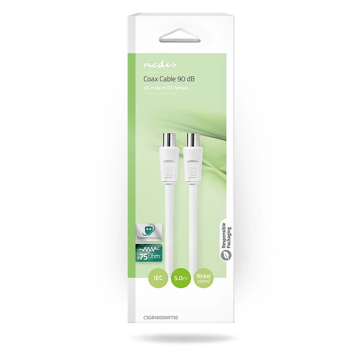 Antenski RF Kabel | Koaksijalni | 90dB | 5.0 m | Box Pack | NEDIS 2 csgb40000wt50 1