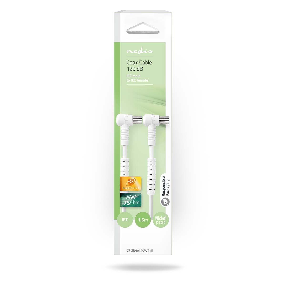 Antenski RF Kabel | Koaksijalni | 120dB | Kutni | 1.5 m | Box Pack | NEDIS 3 csgb40120wt15 2