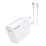 Brzi Smart Zidni Punjač | 33W | Kabel USB-A na Type-C | 1.0 m | TORIMA