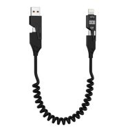 USB 4-u-1 Kabel | USB-A + Type-C | Lightning + Type-C | 65W | TORIMA
