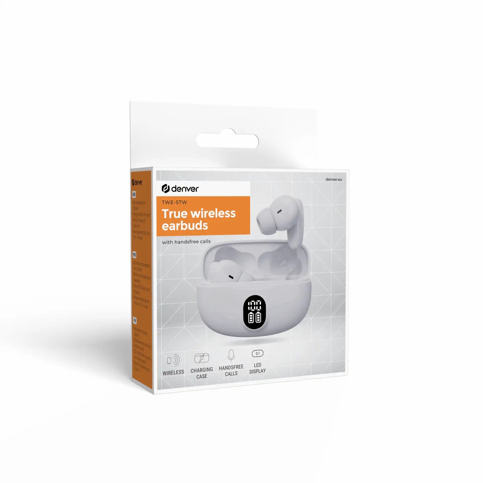 Bluetooth In-Ear Slušalice | TWE-57 | Bijele | DENVER 4 dv twe 57w 3