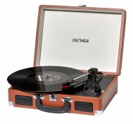 Gramofon | 33-45-78 rpm | Software za Snimanje | Smeđi | DENVER