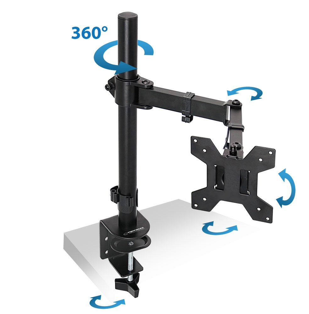 Stolni Nosač Za Monitor | 10-27 inch | 360° | Esperanza 2 esp erw017 1