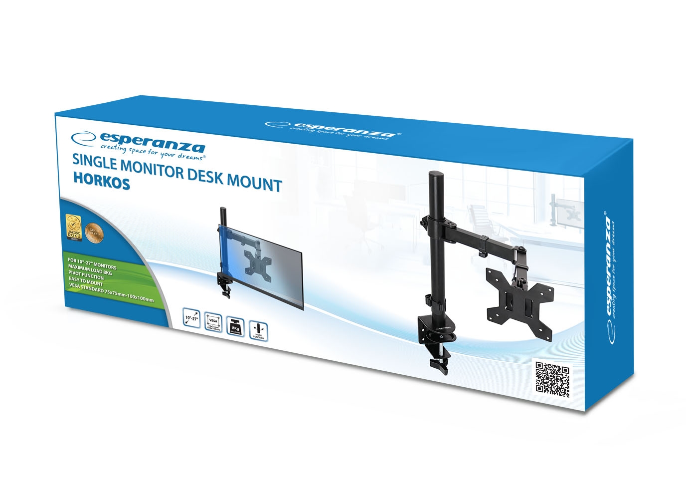 Stolni Nosač Za Monitor | 10-27 inch | 360° | Esperanza 5 esp erw017 4