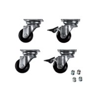 Set Kotača za Rack Ormare | 4 kom (2 s kočnicama) | Teknoline