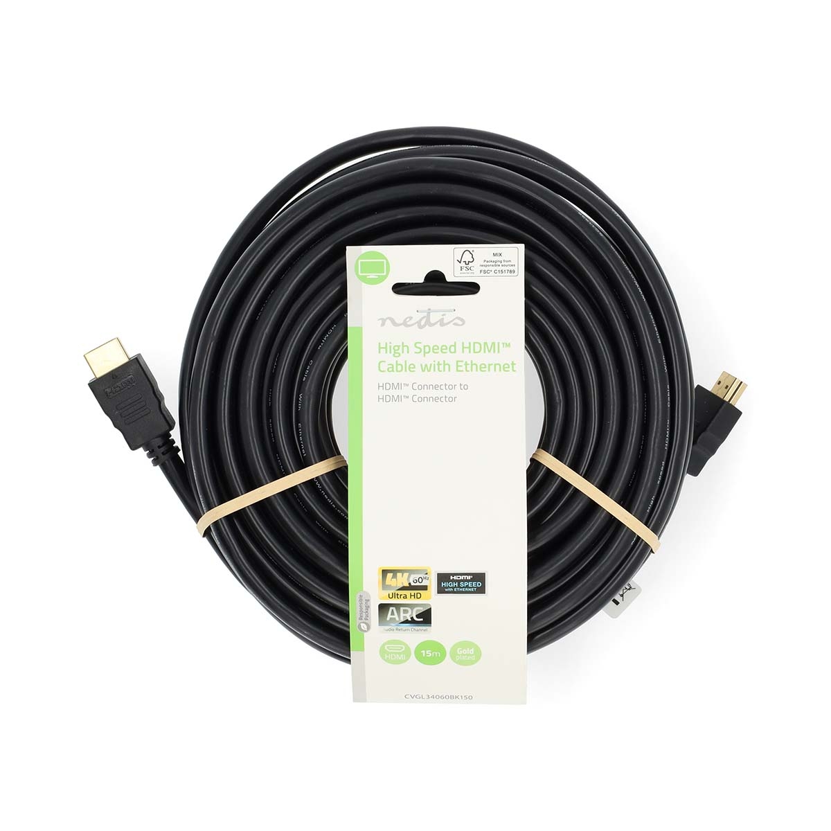 High Speed HDMI Kabel | M - M | 4K@60Hz | 15 m | NEDIS 3 cvgl34060bk150 2