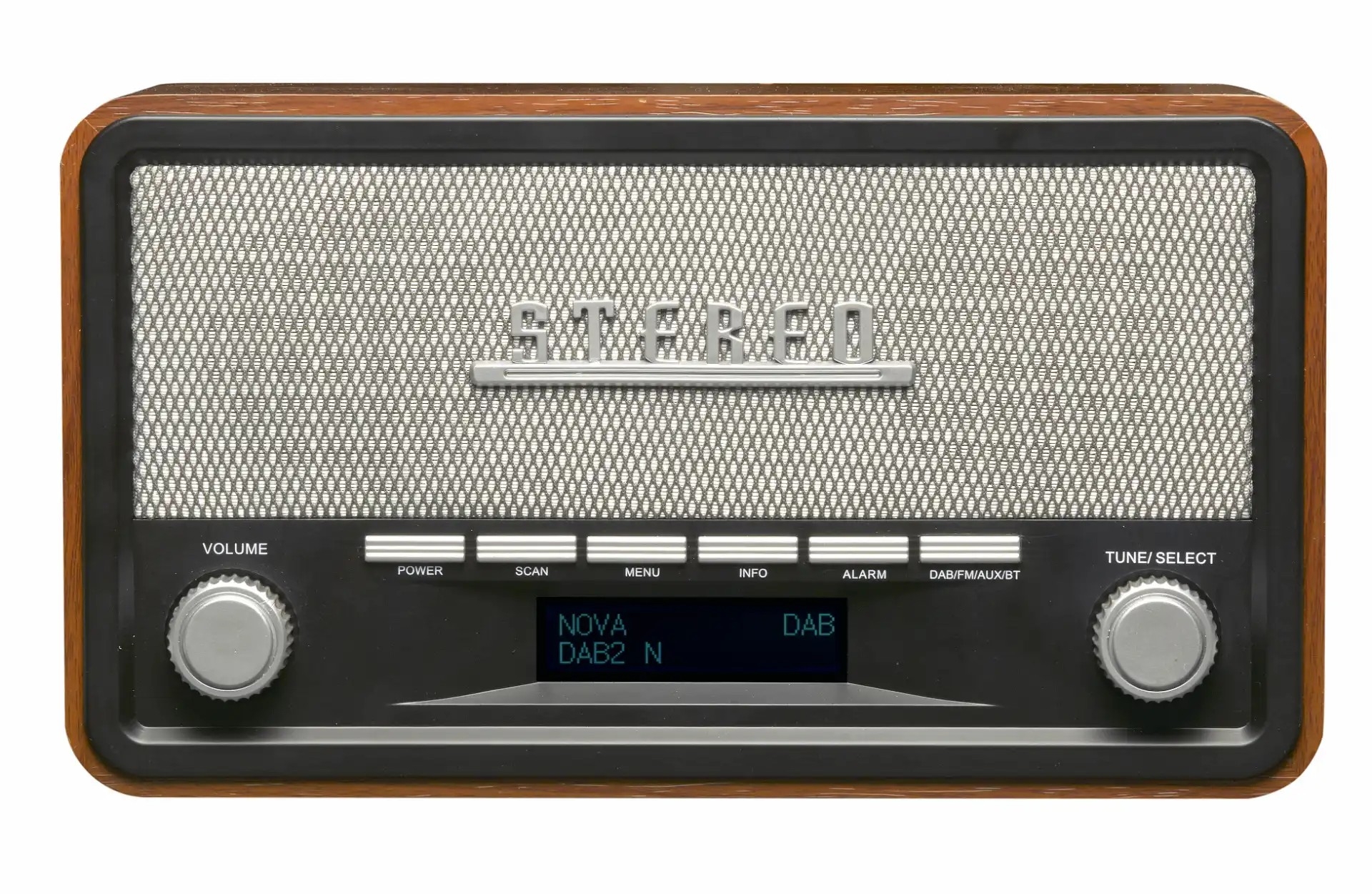 DAB+ FM Radio | DAB-18 | AUX | Sat i Alarm | Tamno Drvo | DENVER 2 dv dab 18 1