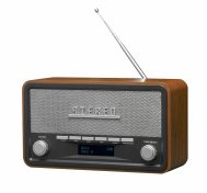 DAB+ FM Radio | DAB-18 | AUX | Sat i Alarm | Tamno Drvo | DENVER 11 dv dab 18 4