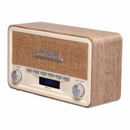 DAB+ FM Radio | DAB-18 | AUX | Sat i Alarm | Svijetlo Drvo | DENVER