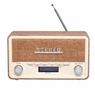 DAB+ FM Radio | DAB-18 | AUX | Sat i Alarm | Svijetlo Drvo | DENVER 8 dv dab 18lw 2