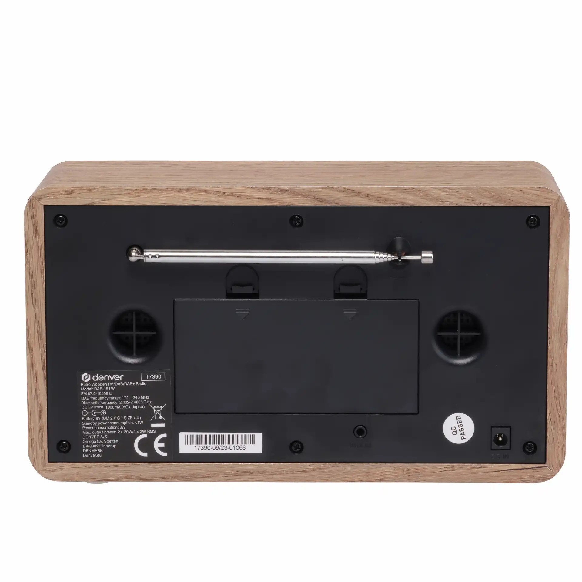 DAB+ FM Radio | DAB-18 | AUX | Sat i Alarm | Svijetlo Drvo | DENVER 4 dv dab 18lw 3