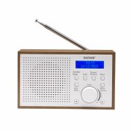 DAB FM Radio | DAB-46 | Sat | Bijela + Drvo | DENVER