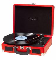 Gramofon | 33-45-78 rpm | Software za Snimanje | Crveni | DENVER