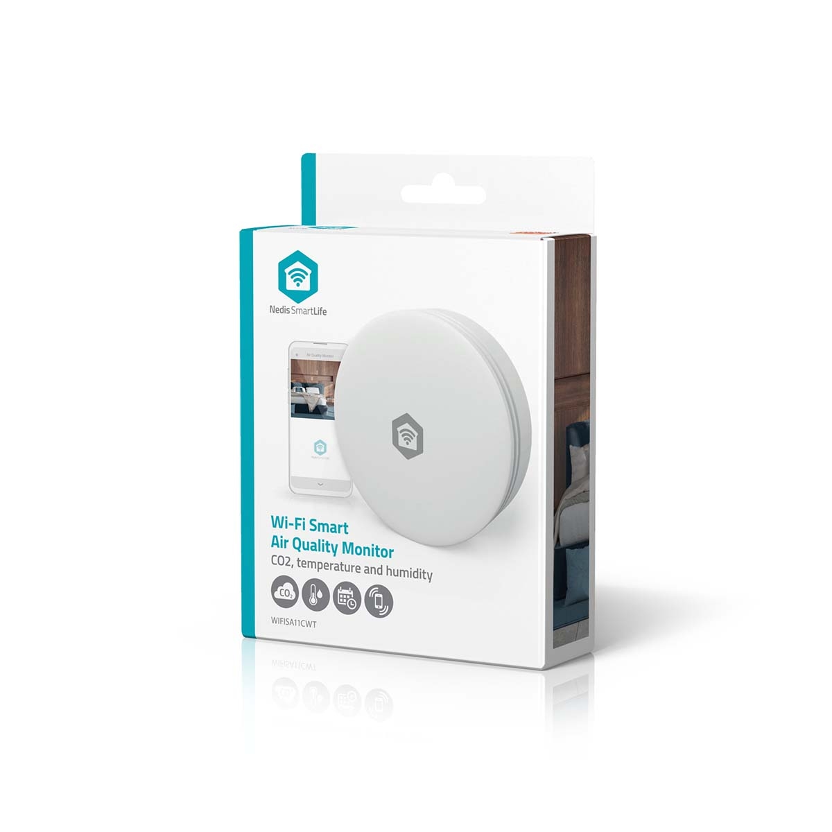 SMART Detektor Kvalitete Zraka | CO2, Vlažnost, Temperatura | SmartLife | NEDIS 7 wifisa11cwt 6