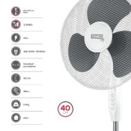 Podni Ventilator | 40 cm | 45W | 3 Brzine | Okretanje | Bijeli | TENKO 6 ap521001 1