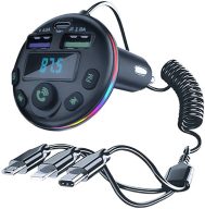 Bluetooth FM Transmiter | USB-C, Micro USB i Lightning Kabel | PD 36W | TORIMA