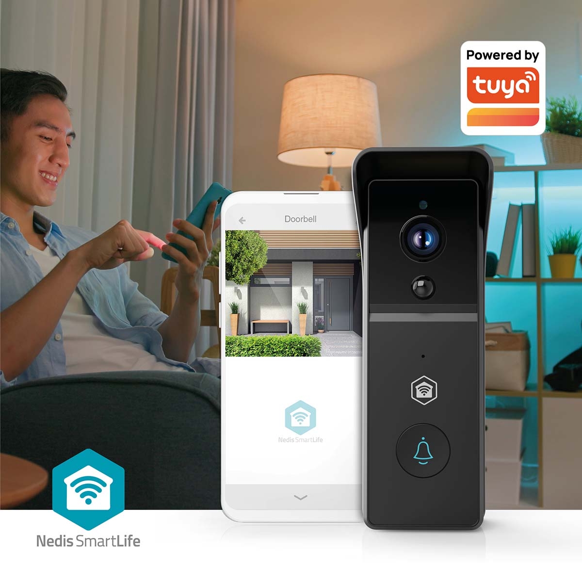 WiFi Video Zvonce Za Ulazna Vrata | FullHD 1296p | Na Baterije | NEDIS SmartLife 5 wificdp21bk 4