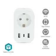 WiFi Utičnica s 3x USB Priključka | Mjerač snage | 3680 W | NEDIS SmartLife