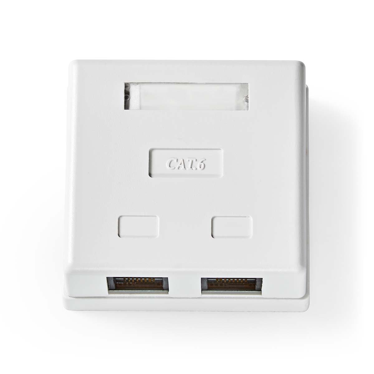 Mrežna Zidna Utičnica | CAT6 | Nadžbukna | 2 x RJ45 | NEDIS 1 ccgb89110wt