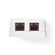 Mrežna Zidna Utičnica | CAT6 | Nadžbukna | 2 x RJ45 | NEDIS 10 ccgb89110wt 3