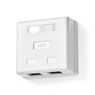 Mrežna Zidna Utičnica | CAT6 | Nadžbukna | 2 x RJ45 | NEDIS 11 ccgb89110wt 4
