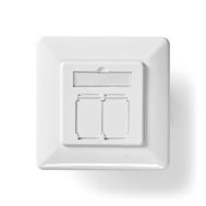 Mrežna Zidna Utičnica | CAT6 | Podžbukna | 2 x RJ45 | NEDIS 9 ccgb89200iv 1