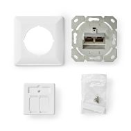 Mrežna Zidna Utičnica | CAT6 | Podžbukna | 2 x RJ45 | NEDIS 14 ccgb89200iv 6