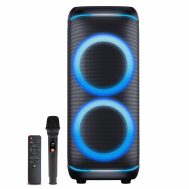 Bluetooth Party Zvučnik | 200W RMS | Bežični Mikrofon | Ručka i Kotači | DENVER