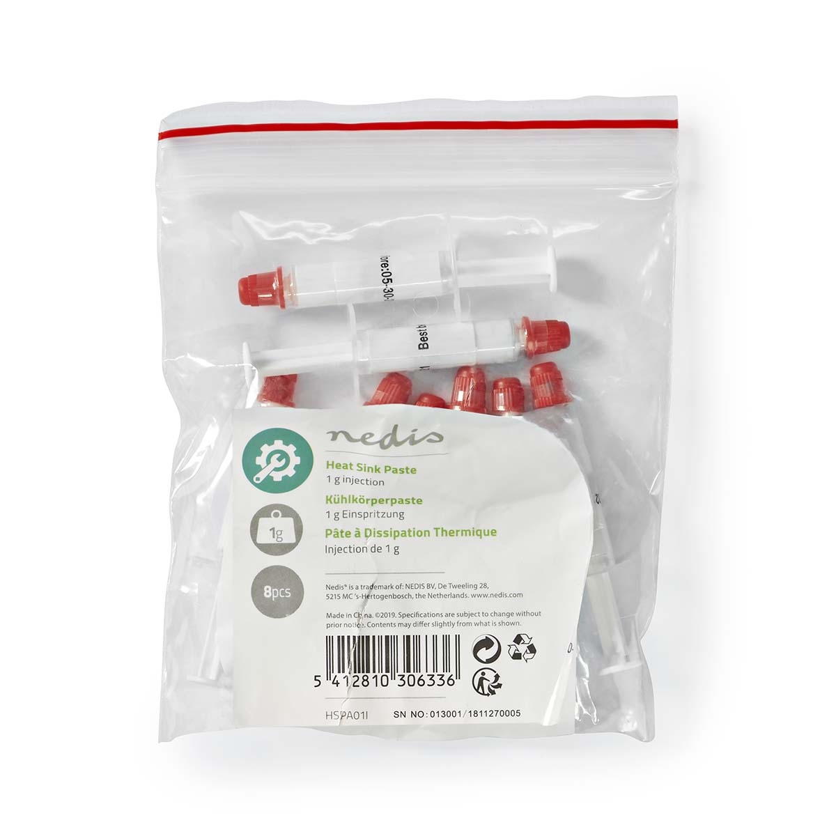Termalna Pasta | 8 Šprica x 1g | 180°C | NEDIS 2 hspa01i08 1