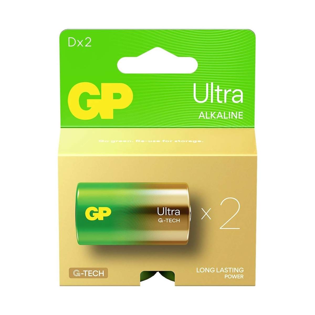 R20 (D) Alkalna Baterija | Pakiranje: 2 kom | Ultra GP 1 gp13au pgb2