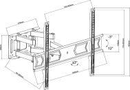 Zidni Nosač za TV | 32 - 80 inča | Full Motion | 45 kg | UNITRONIC 6 jl41803 uni e 2